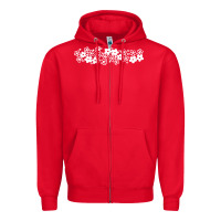 Red pyrex pattern Zipper Hoodie - artisFamous