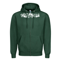 Sports Green pyrex pattern Zipper Hoodie - artisFamous