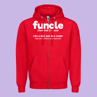 Funcle Definition Zipper Hoodie Designed By Artisfamous
