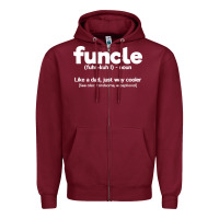Burgundy funcle definition Zipper Hoodie - artisFamous