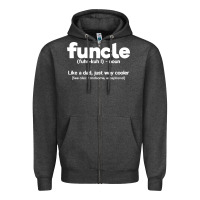 Charcoal Heather funcle definition Zipper Hoodie - artisFamous