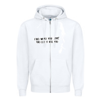 White charles bukowski Zipper Hoodie - artisFamous