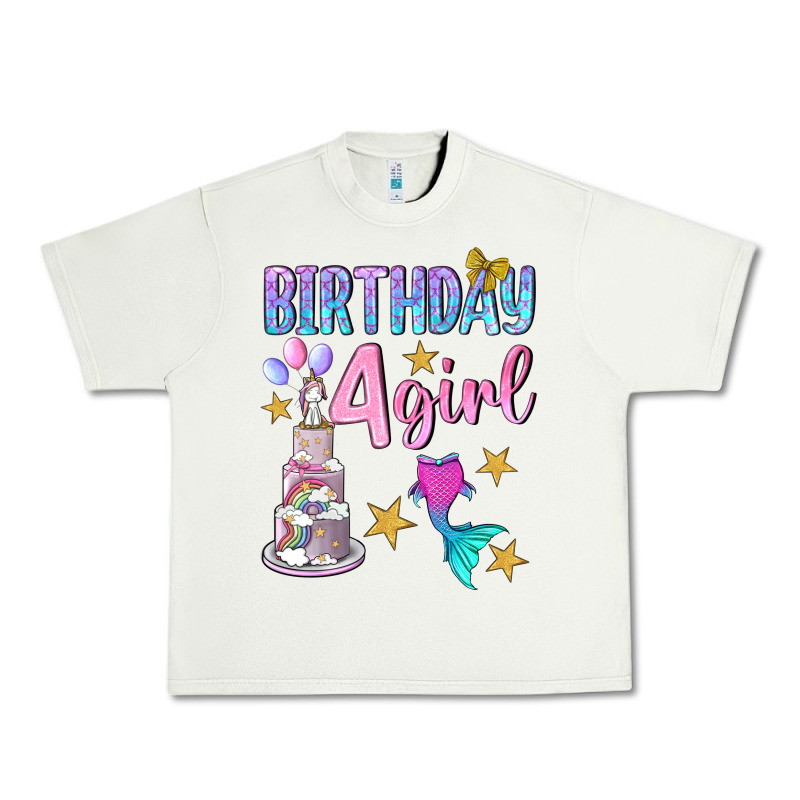 Birthday Girl 4 Urban Heavy Tee by BundleAndBundleShop | Teevron