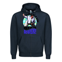Navy chris farley   matt foley nostalgia Zipper Hoodie - artisFamous