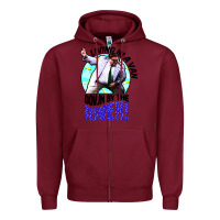 Burgundy chris farley   matt foley nostalgia Zipper Hoodie - artisFamous