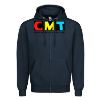 Navy cmt Zipper Hoodie - artisFamous