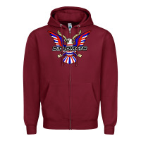 Burgundy diplomats music Zipper Hoodie - artisFamous