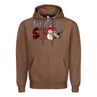 Chestnut let it snow snowman Zipper Hoodie - JahusDesignShop