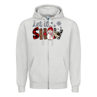 Let It Snow Snowman Zipper Hoodie | Teevron