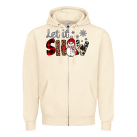 Sandshell let it snow snowman Zipper Hoodie - JahusDesignShop