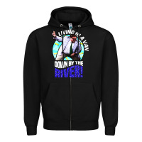 Black chris farley   matt foley nostalgia Zipper Hoodie - artisFamous