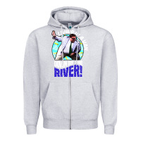 Heather Grey chris farley   matt foley nostalgia Zipper Hoodie - artisFamous