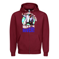 Burgundy chris farley   matt foley nostalgia Zipper Hoodie - artisFamous