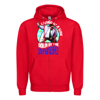 Red chris farley   matt foley nostalgia Zipper Hoodie - artisFamous