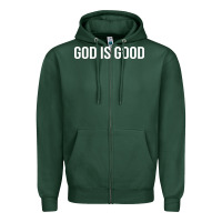 Sports Green god is good Zipper Hoodie - artisFamous