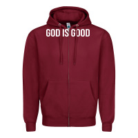 Burgundy god is good Zipper Hoodie - artisFamous