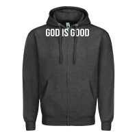 Charcoal Heather god is good Zipper Hoodie - artisFamous