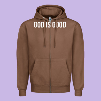 God Is Good Zipper Hoodie Designed By Artisfamous
