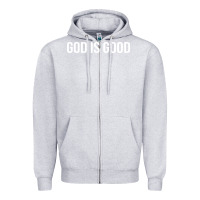 Heather Grey god is good Zipper Hoodie - artisFamous