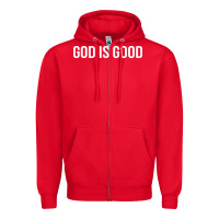 Red god is good Zipper Hoodie - artisFamous