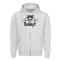 Dove Grey Limp Bizkit Essential Zipper Hoodie - artisFamous