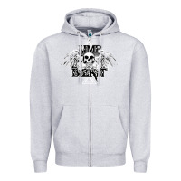 Heather Grey Limp Bizkit Essential Zipper Hoodie - artisFamous