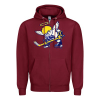 Burgundy fighting saints Zipper Hoodie - artisFamous