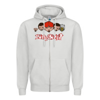 Dove Grey Limp Bizkit Essential Zipper Hoodie - artisFamous