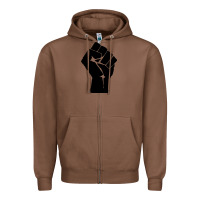 Chestnut fist Zipper Hoodie - artisFamous