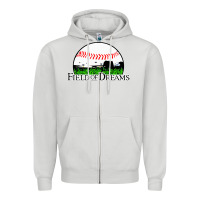 Dove Grey field of dreams Zipper Hoodie - artisFamous