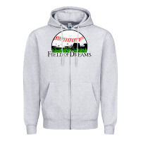 Heather Grey field of dreams Zipper Hoodie - artisFamous