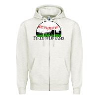 Oatmeal Heather field of dreams Zipper Hoodie - artisFamous
