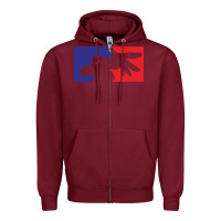 Burgundy Limp Bizkit Essential Zipper Hoodie - artisFamous