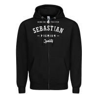Black Sebastian Personalized Name Mens Birthday Zipper Hoodie - artisFamous