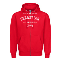 Red Sebastian Personalized Name Mens Birthday Zipper Hoodie - artisFamous