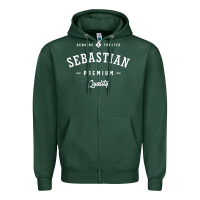 Sports Green Sebastian Personalized Name Mens Birthday Zipper Hoodie - artisFamous