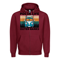 Burgundy pogue life outer banks retro vintage Zipper Hoodie - artisFamous