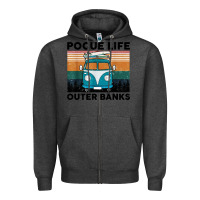 Charcoal Heather pogue life outer banks retro vintage Zipper Hoodie - artisFamous