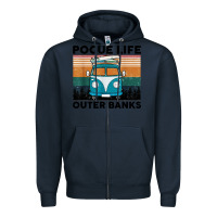Navy pogue life outer banks retro vintage Zipper Hoodie - artisFamous