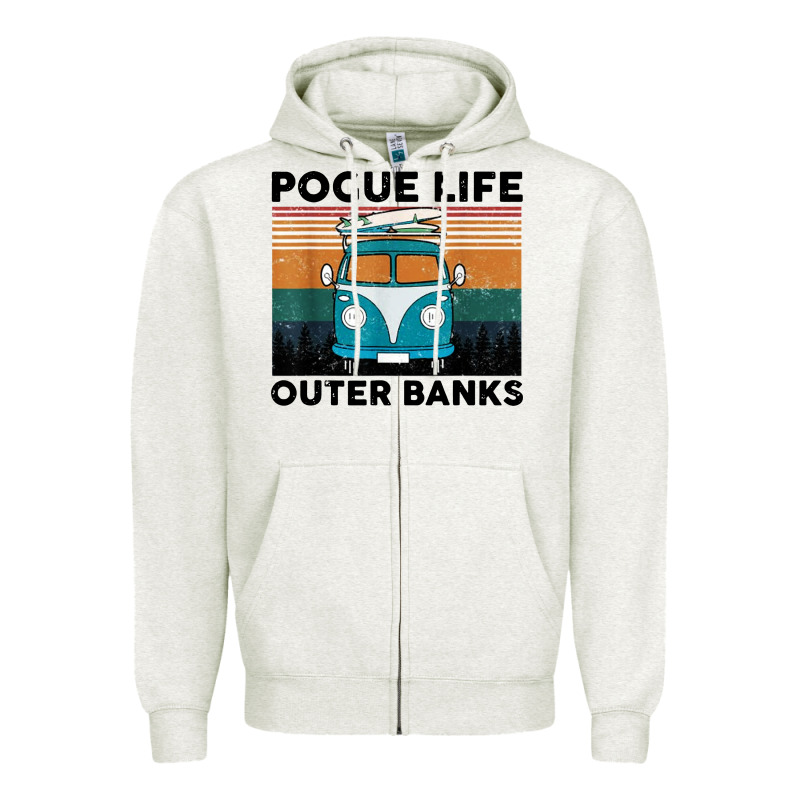 Pogue Life Outer Banks Retro Vintage Zipper Hoodie by artisFamous | Teevron