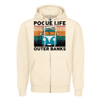 Sandshell pogue life outer banks retro vintage Zipper Hoodie - artisFamous