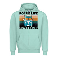 Seafoam pogue life outer banks retro vintage Zipper Hoodie - artisFamous