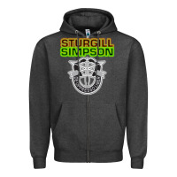 Charcoal Heather Sturgill Simpson De Oppresso Liber Zipper Hoodie - artisFamous