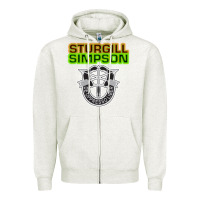 Oatmeal Heather Sturgill Simpson De Oppresso Liber Zipper Hoodie - artisFamous