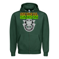 Sports Green Sturgill Simpson De Oppresso Liber Zipper Hoodie - artisFamous