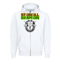 White Sturgill Simpson De Oppresso Liber Zipper Hoodie - artisFamous