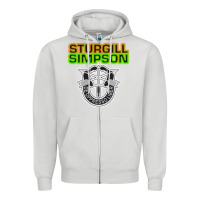 Dove Grey Sturgill Simpson De Oppresso Liber Zipper Hoodie - artisFamous