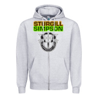 Heather Grey Sturgill Simpson De Oppresso Liber Zipper Hoodie - artisFamous
