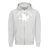 Dove Grey camp half blood Zipper Hoodie - artisFamous