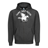 Charcoal Heather camp half blood Zipper Hoodie - artisFamous